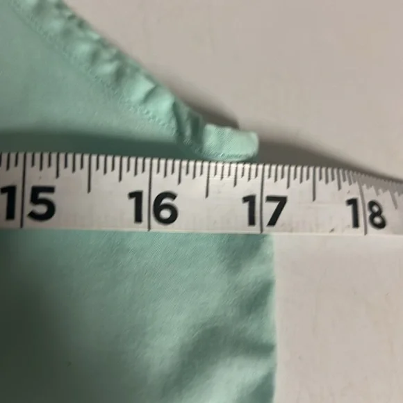Talbots Light Blue Seafoam Green Button Down Sleeveless Blouse -Size 2p - Picture 6 of 7